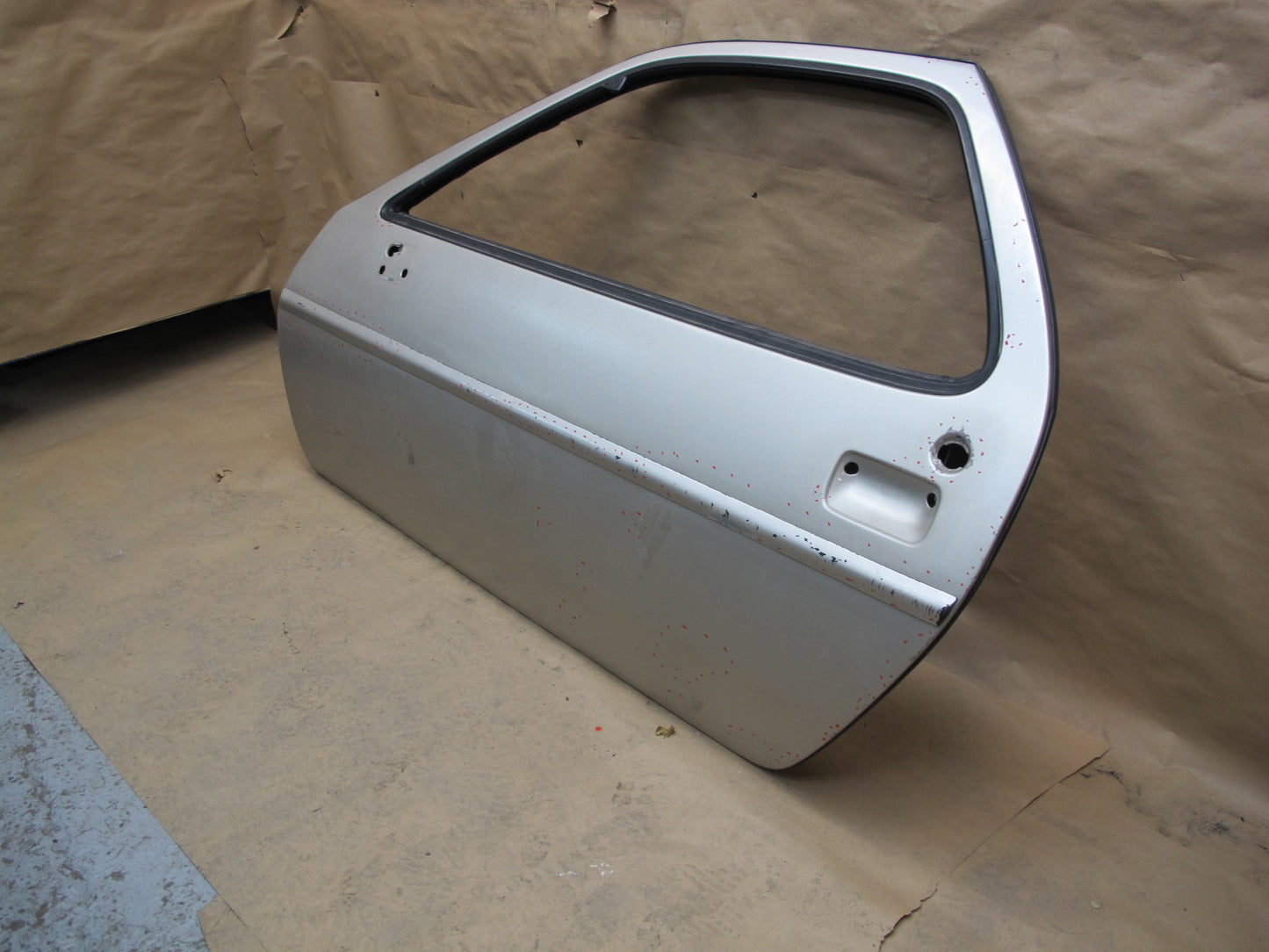 1978-1991 Porsche 928 S Front Left Driver Side Door Shell Panel White Silver