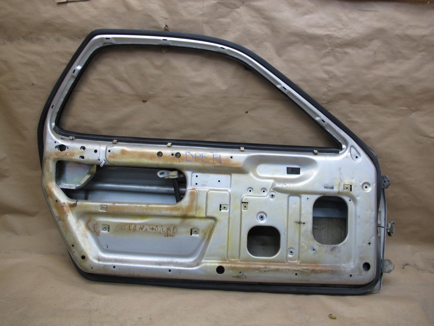 1978-1991 Porsche 928 S Front Left Driver Side Door Shell Panel White Silver