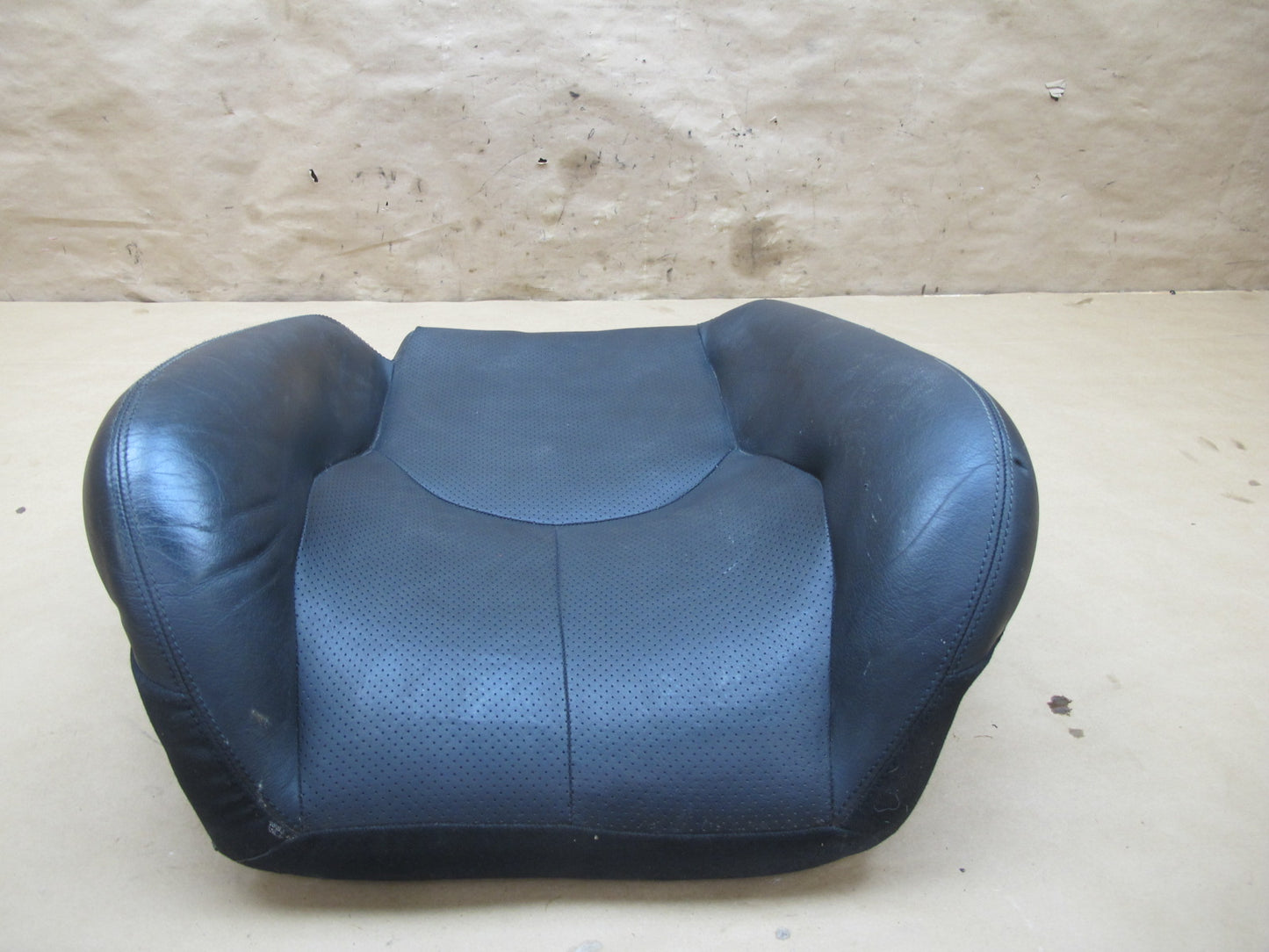 96-02 Mercedes R129 Front Right Seat Upper Backrest Leather Cushion OEM