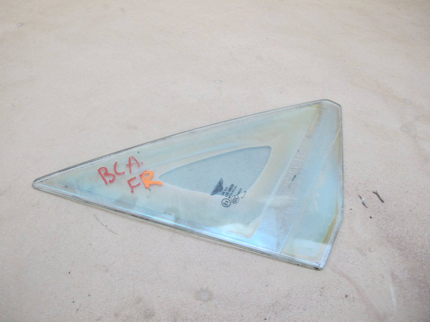 2006-2012 Bentley Continental Flying Spur Front Right Side Vent Glass Window