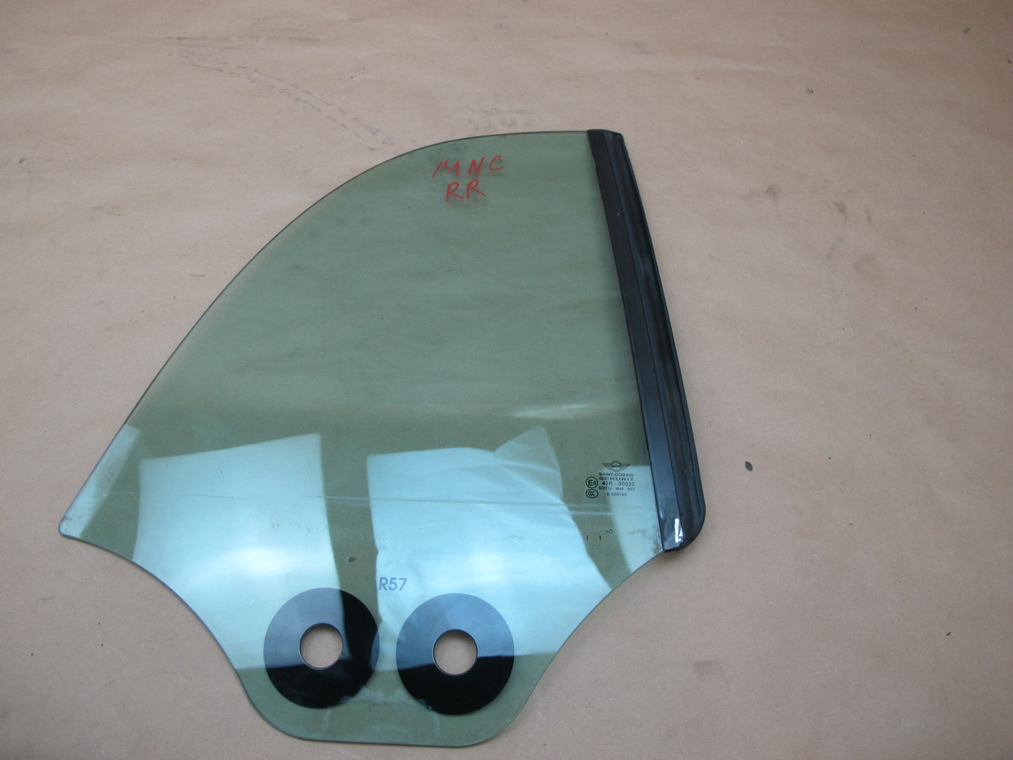 09-15 Mini Cooper R57 Convertible Rear Right Quarter Glass Window OEM