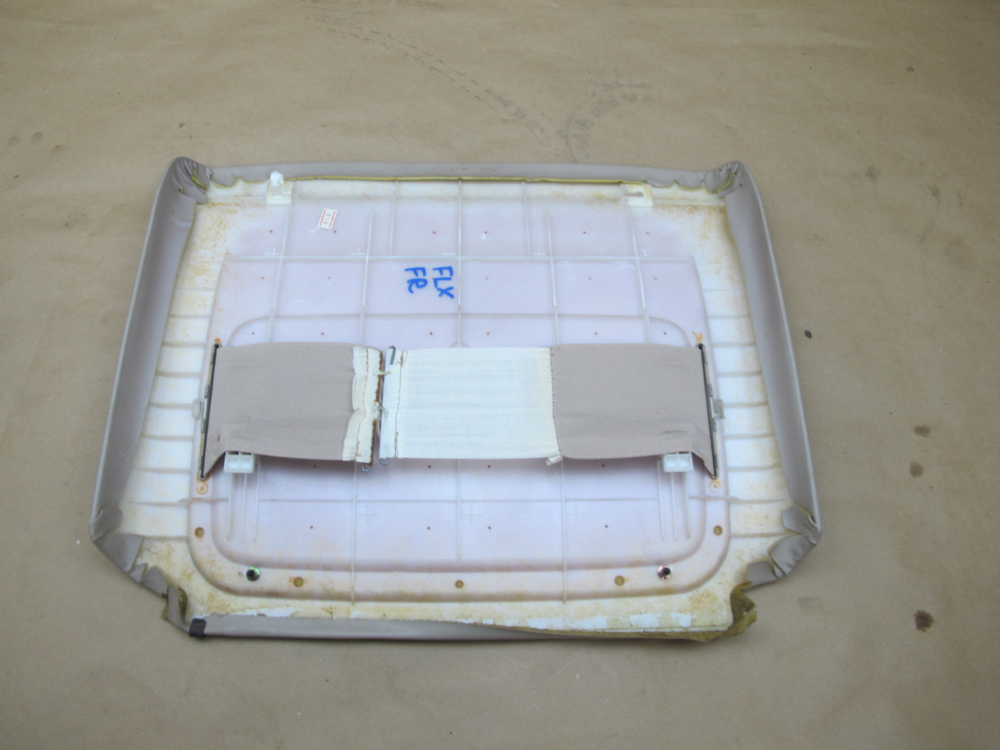 1998-2002 Lexus LX470 Front Right Passenger Side Seat Back Rear Panel Ivory