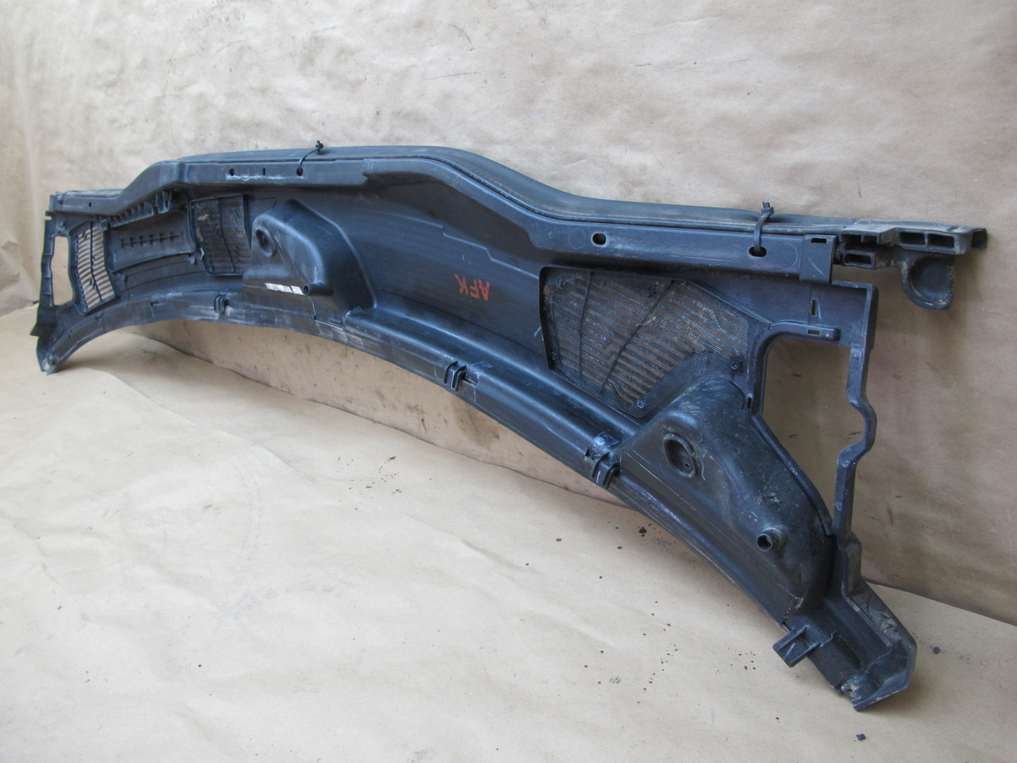 11-12 Fisker Karma Front Windshield Wiper Cowl Air Vent Cover Panel Set OEM