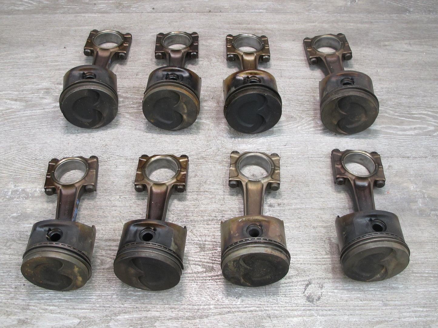 1983-1984 Porsche 928 S 4.7L Engine Piston Connecting Rod Set of 8 78K Miles