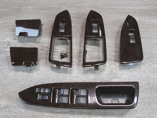 92-96 Toyota Cresta MARK2 JZX90 Front & Rear Door Window Switch Trim Set OEM