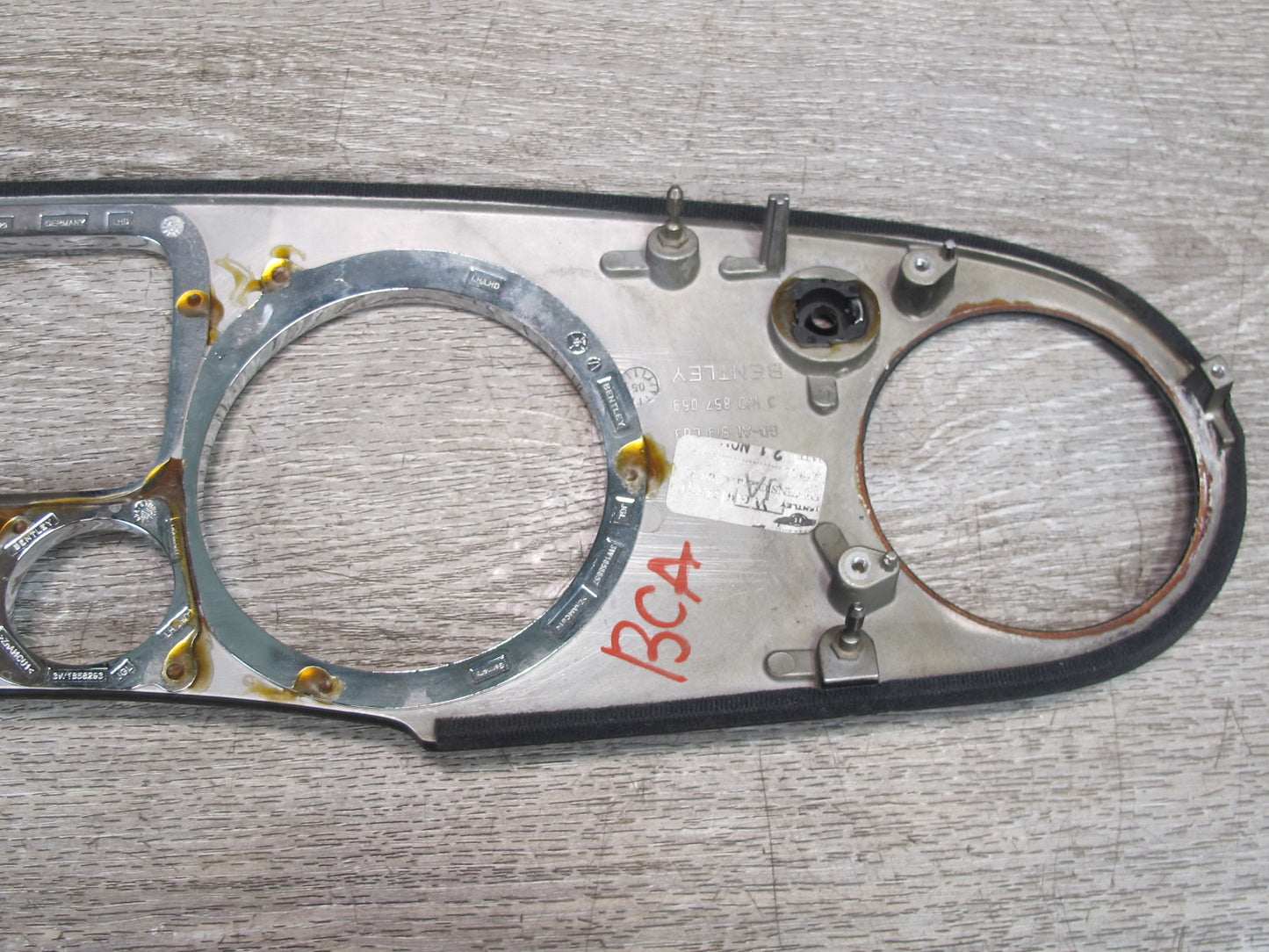 06-12 Bentley Continental Flying Spur Dash Speedometer Trim Bezel Panel