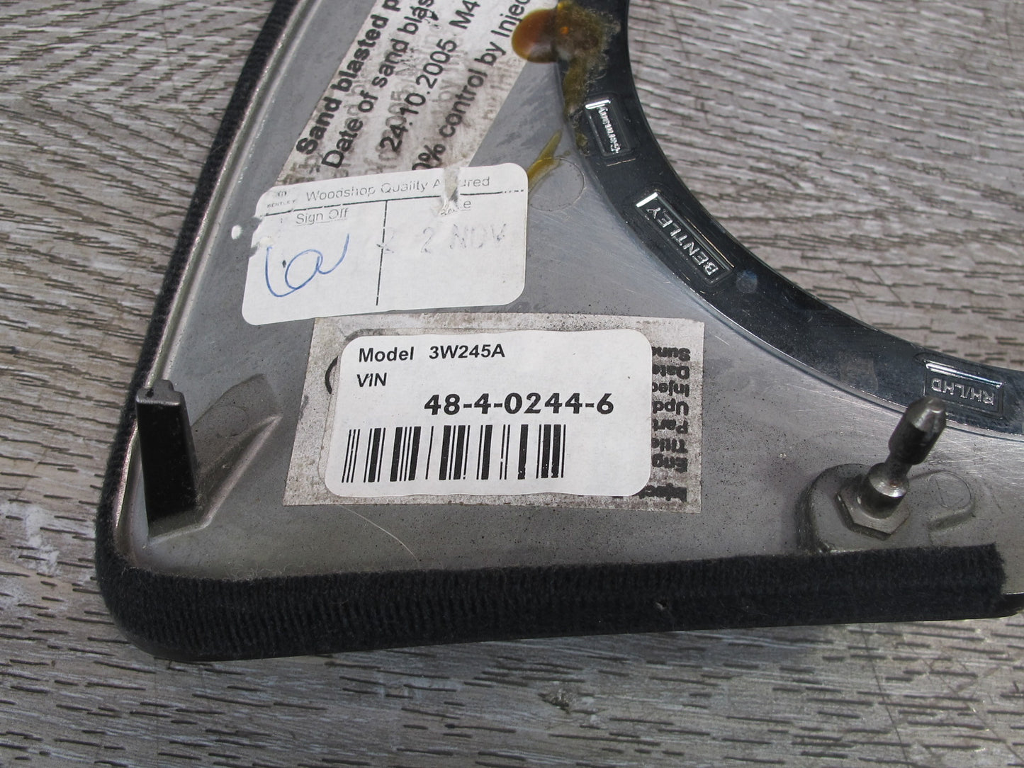 06-12 Bentley Continental Flying Spur Dash Speedometer Trim Bezel Panel