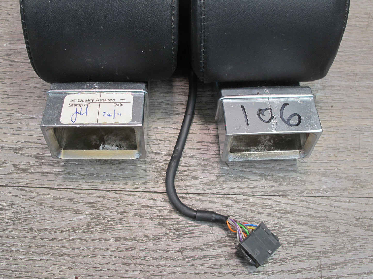 06-12 Bentley Continental Flying Spur Center Console Leather Armrest Set of 2