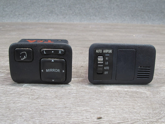92-96 Toyota Cresta MARK2 JZX90 Side View Mirror Air Purifier Switch Set OEM