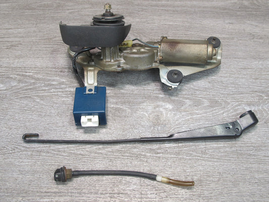 92-96 Toyota Cresta MARK2 JZX90 Rear Windshield Wiper Motor Arm Nozzle Set OEM