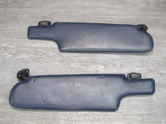 1983-1995 Porsche 928 S Front Left & Right Side Upper Sun Visor Shade Set Blue