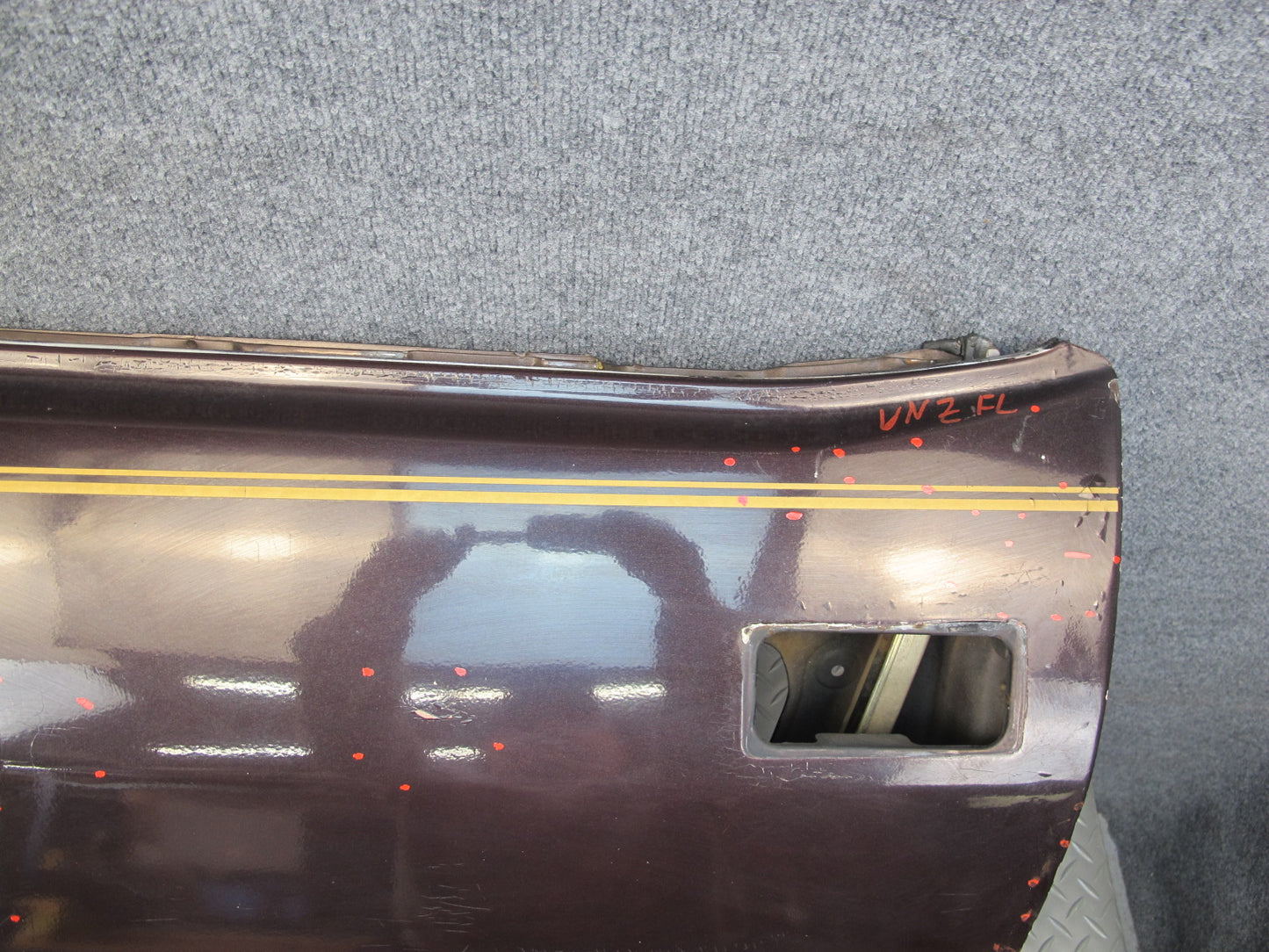 79-83 Datsun Nissan 280ZX S130 2+0 Left Driver Door Shell Panel Brown OEM