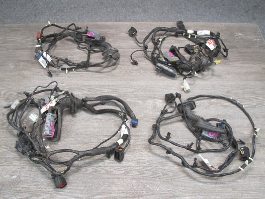 11-12 Fisker Karma Front & Rear Left & Right Door Wire Wiring Harness Set OEM