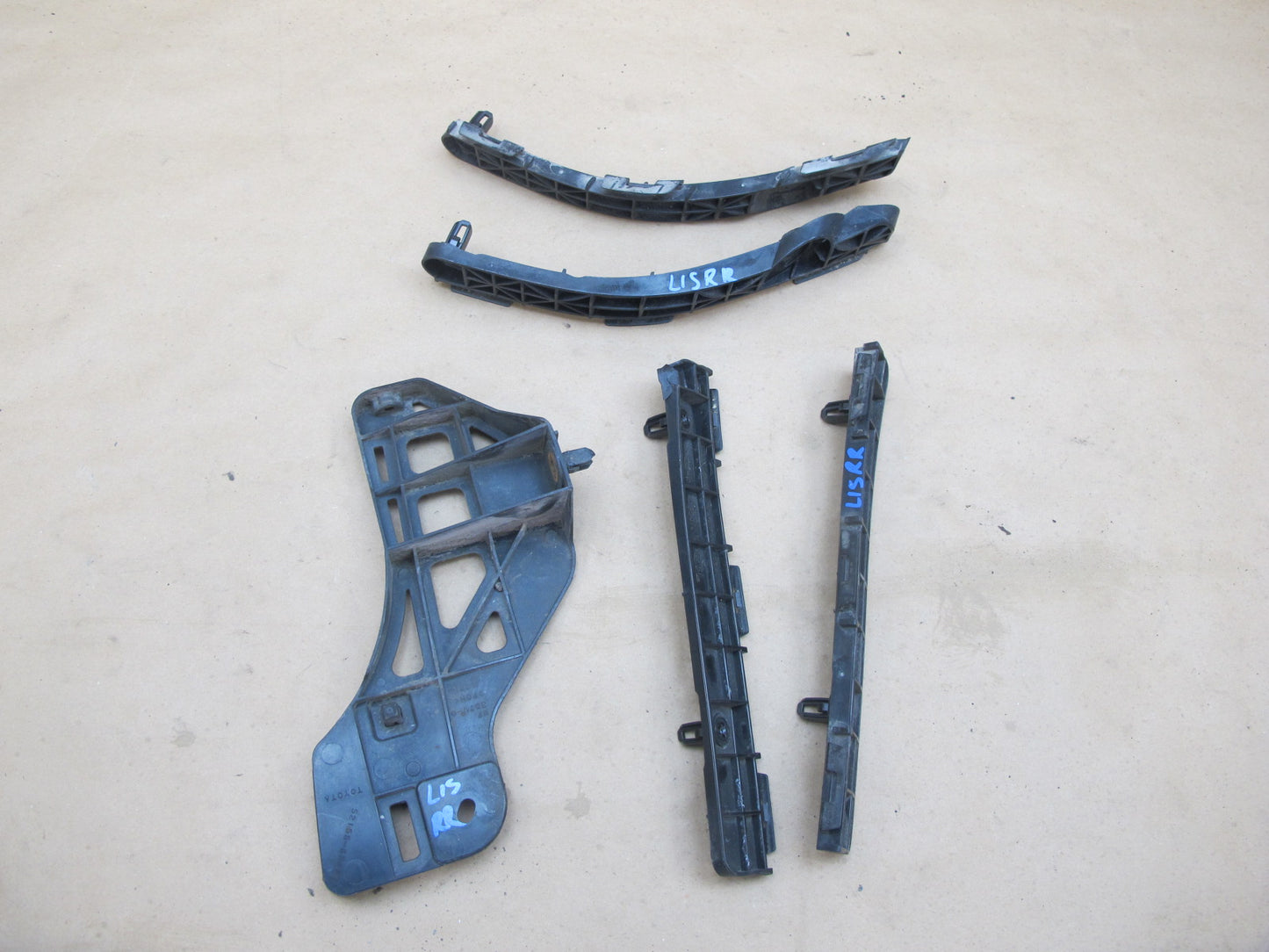 10-15 Lexus IS350 IS250 Convertible Set of 5 Rear Bumper Support Bracket OEM