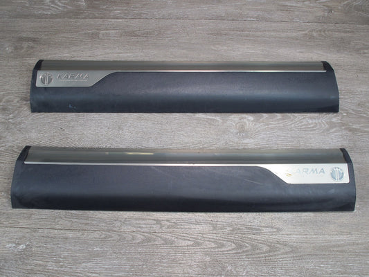 11-12 Fisker Karma Set of 2 Front Left & Right Door Scuff Sill Plate Trim OEM