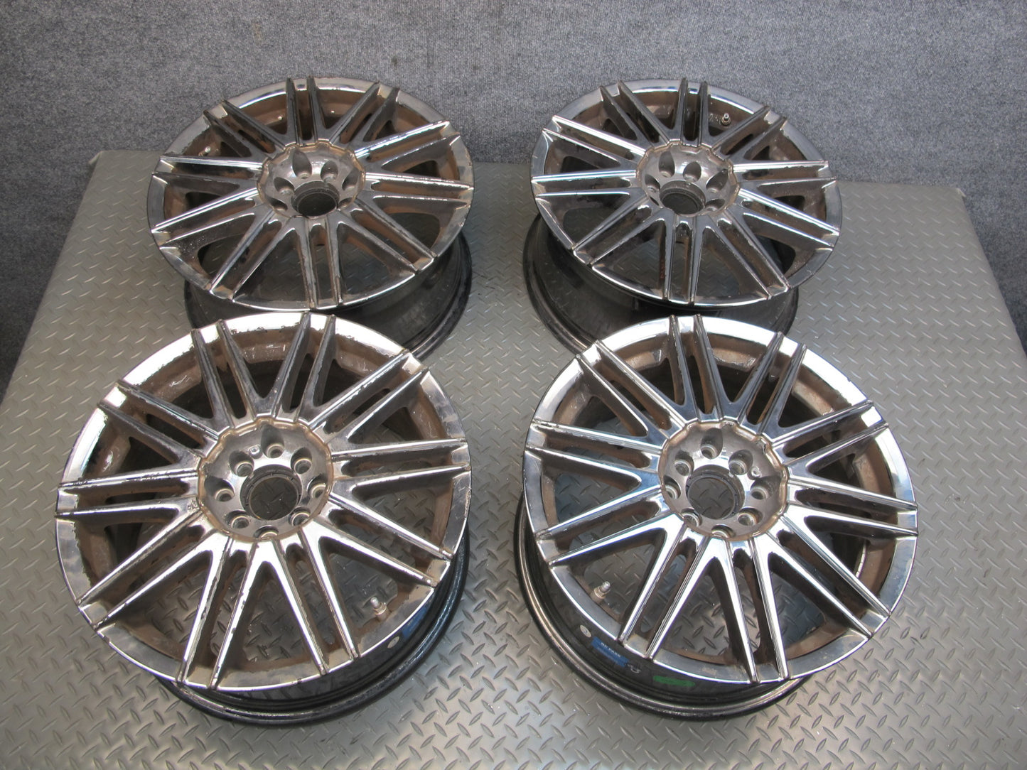 Set of 4 Helo HE880 Chrome 17" R17 Alloy Wheel Rim 17x7.5J ET42