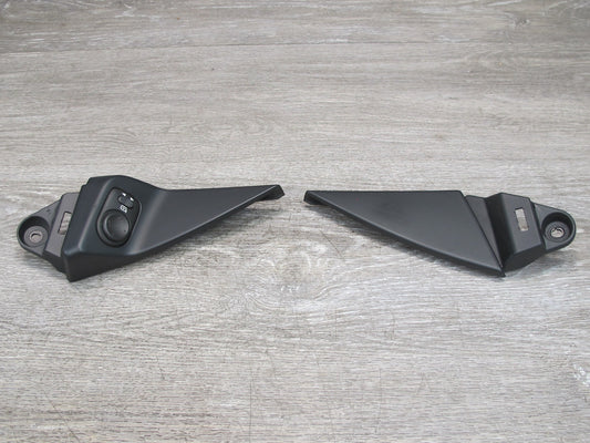 11-12 Fisker Karma Front Left & Right Mirror Switch Trim Panel Cover Set OEM