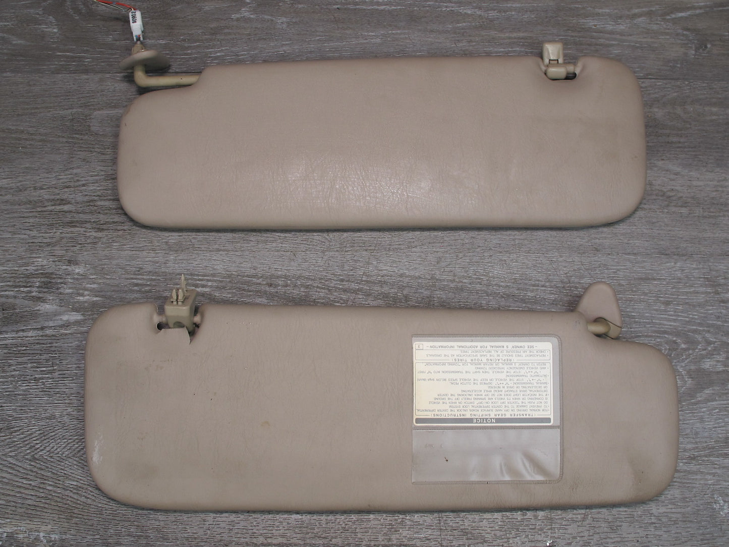 1998-2002 Lexus J100 LX470 Primary & Secondary Front Sun Visor Set of 4