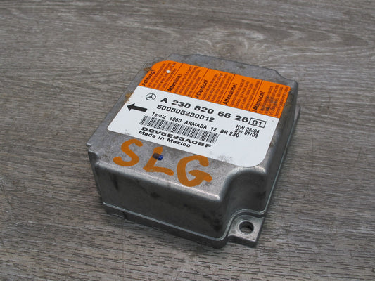 03-08 MERCEDES R230 SL500 SRS AIRBAG CONTROL MODULE UNIT 2308206626 OEM
