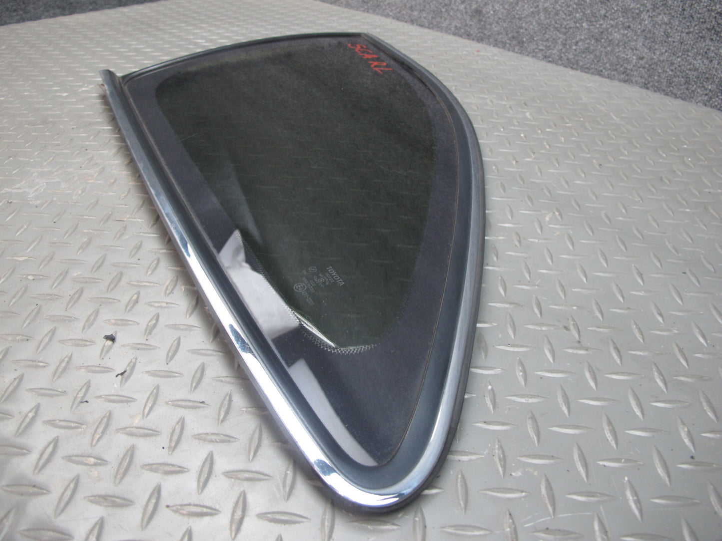 92-96 Lexus JZZ31L SC400 SC300 Rear Left Quarter Glass Window w Molding OEM