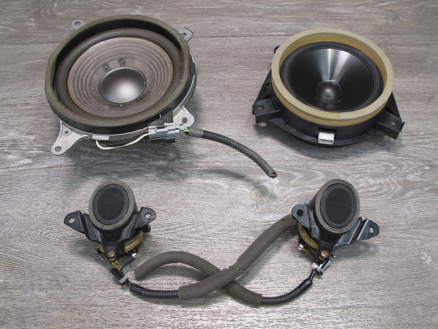 01-06 Lexus LS430 UCF30L Rear Subwoofer & Front Door Speaker Tweeter Set OEM