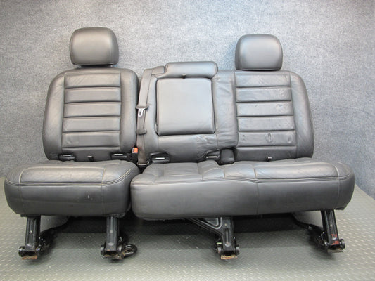 2003-2007 Hummer H2 Rear 2ND ROW Left & Right Side Leather Black Seat Set of 2