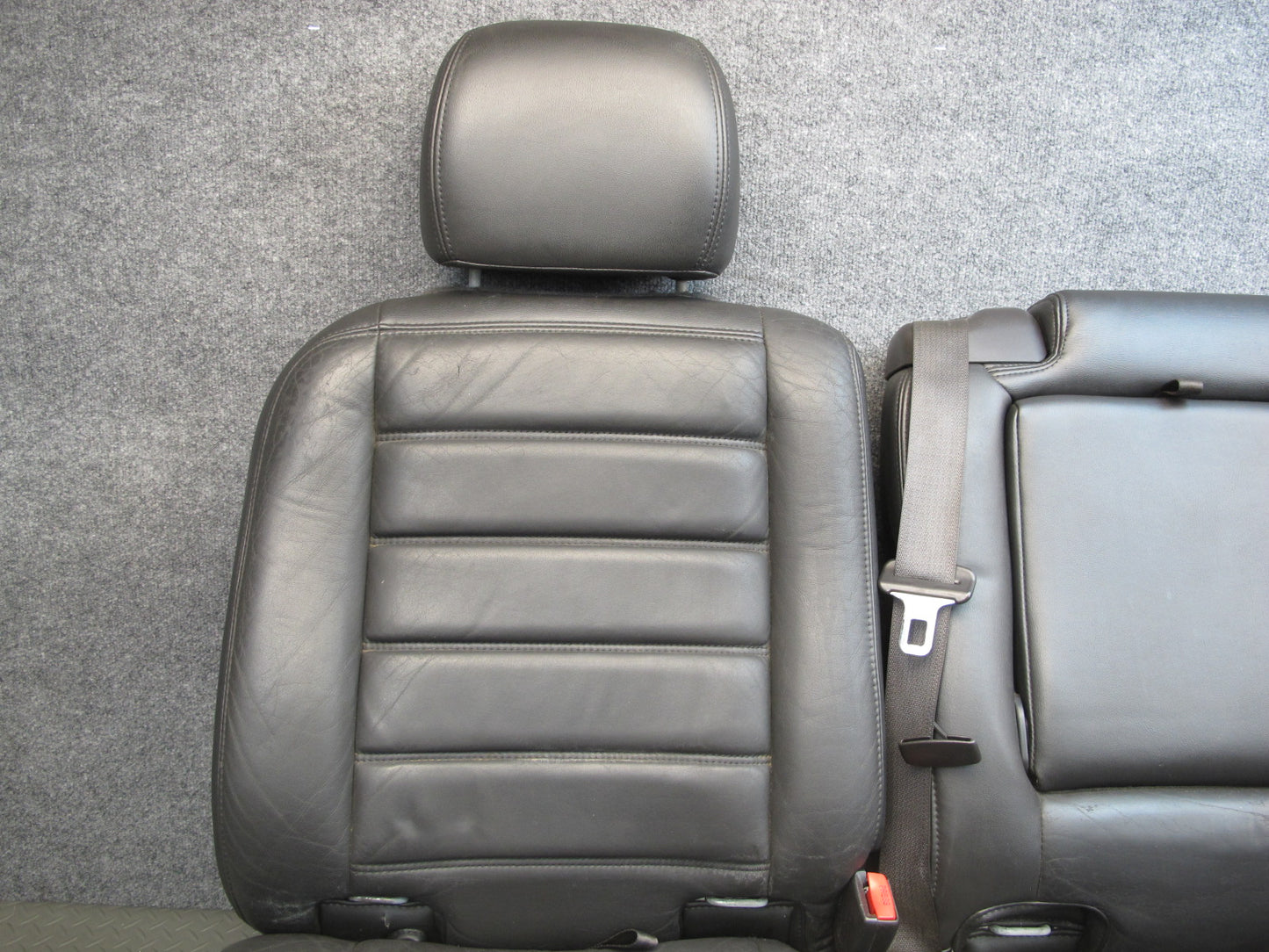 2003-2007 Hummer H2 Rear 2ND ROW Left & Right Side Leather Black Seat Set of 2