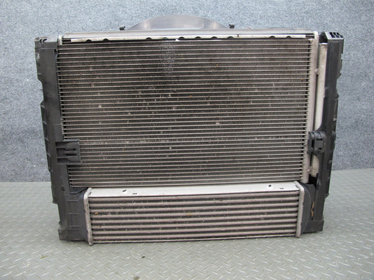 12-16 BMW E89 Z4 28i N20 Engine Radiator Condenser Oil Cooler Fan Shroud OEM