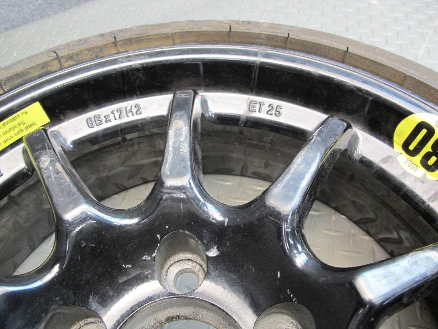 03-12 Mercedes R230 Spare Tire 17" R17 Alloy Wheel Rim 17x6B ET25 185/60 OEM