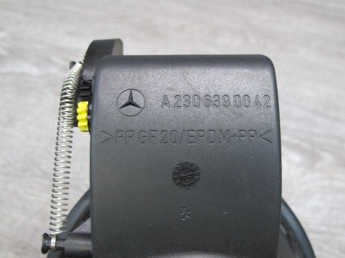 03-06 Mercedes R230 Fuel Tank Filler Door Lid Cover Actuator Housing Set OEM