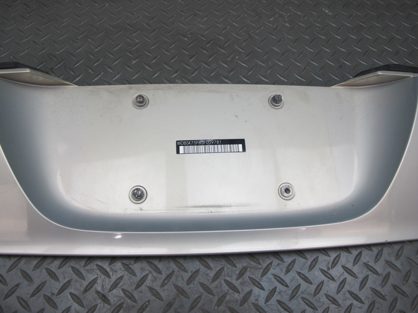 03-12 Mercedes R230 Sl-class Rear Trunk Lid License Plate Holder Panel OEM