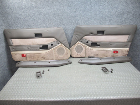 85-89 Nissan Z31 300ZX 2+0 Set of 2 Door Interior Trim Cover Panel TAN OEM