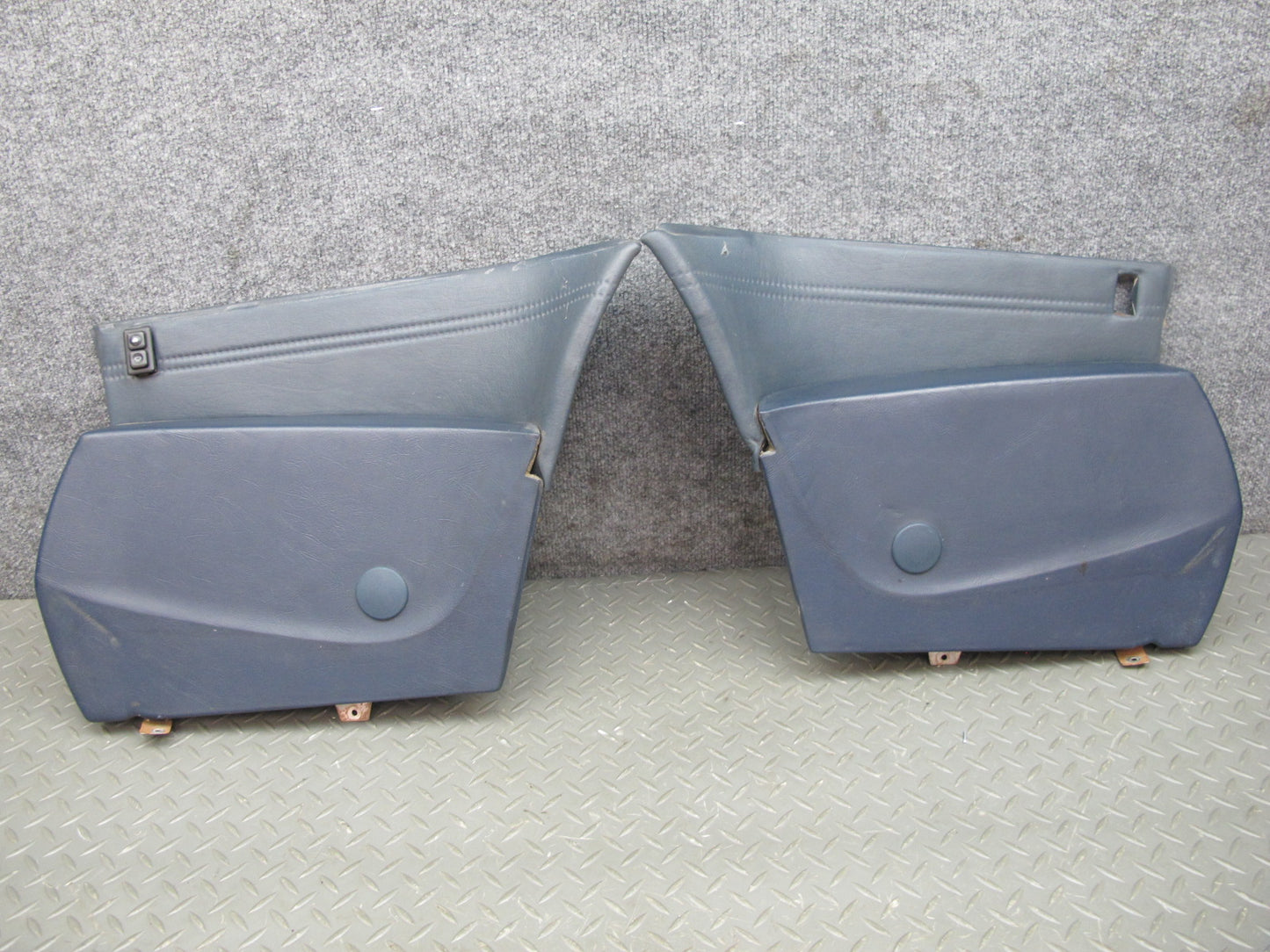 85-87 BMW E24 Set of 2 Rear Quarter Interior Trim Cover Panel w Switches OEM