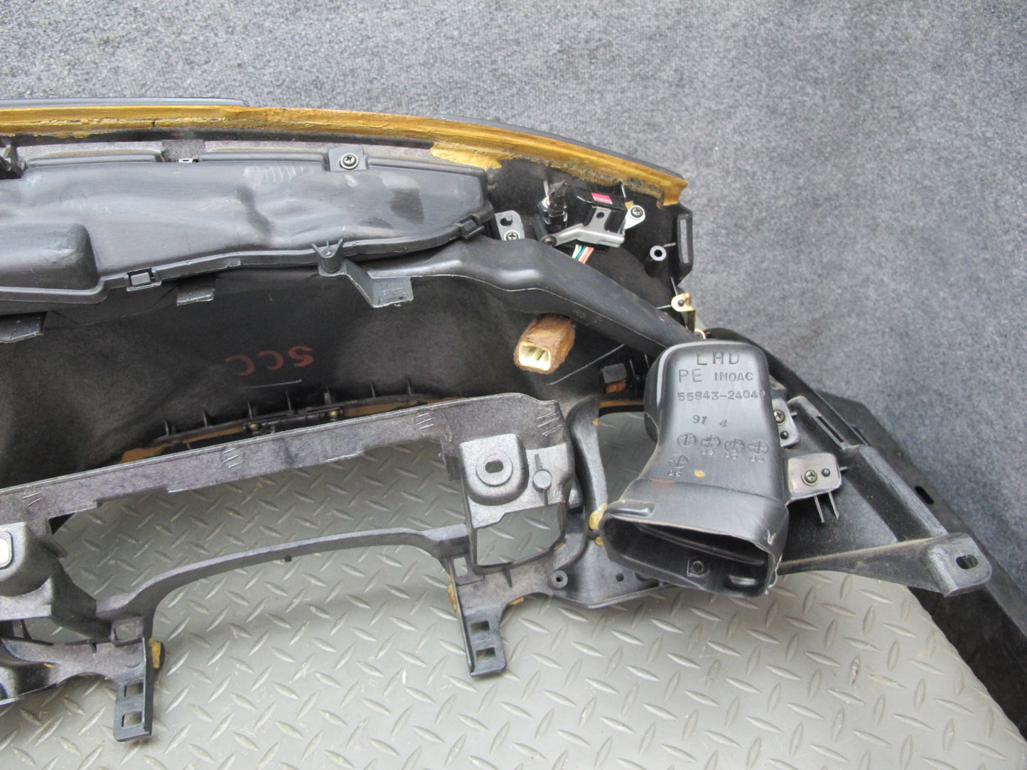 97-00 Lexus UZZ30 SC300 SC400 Dashboard Dash Instrument Trim Cover Panel Black