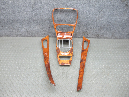 03-05 Mercedes R230 Dash Center Console Door Wood Trim Bezel Panel Set OEM