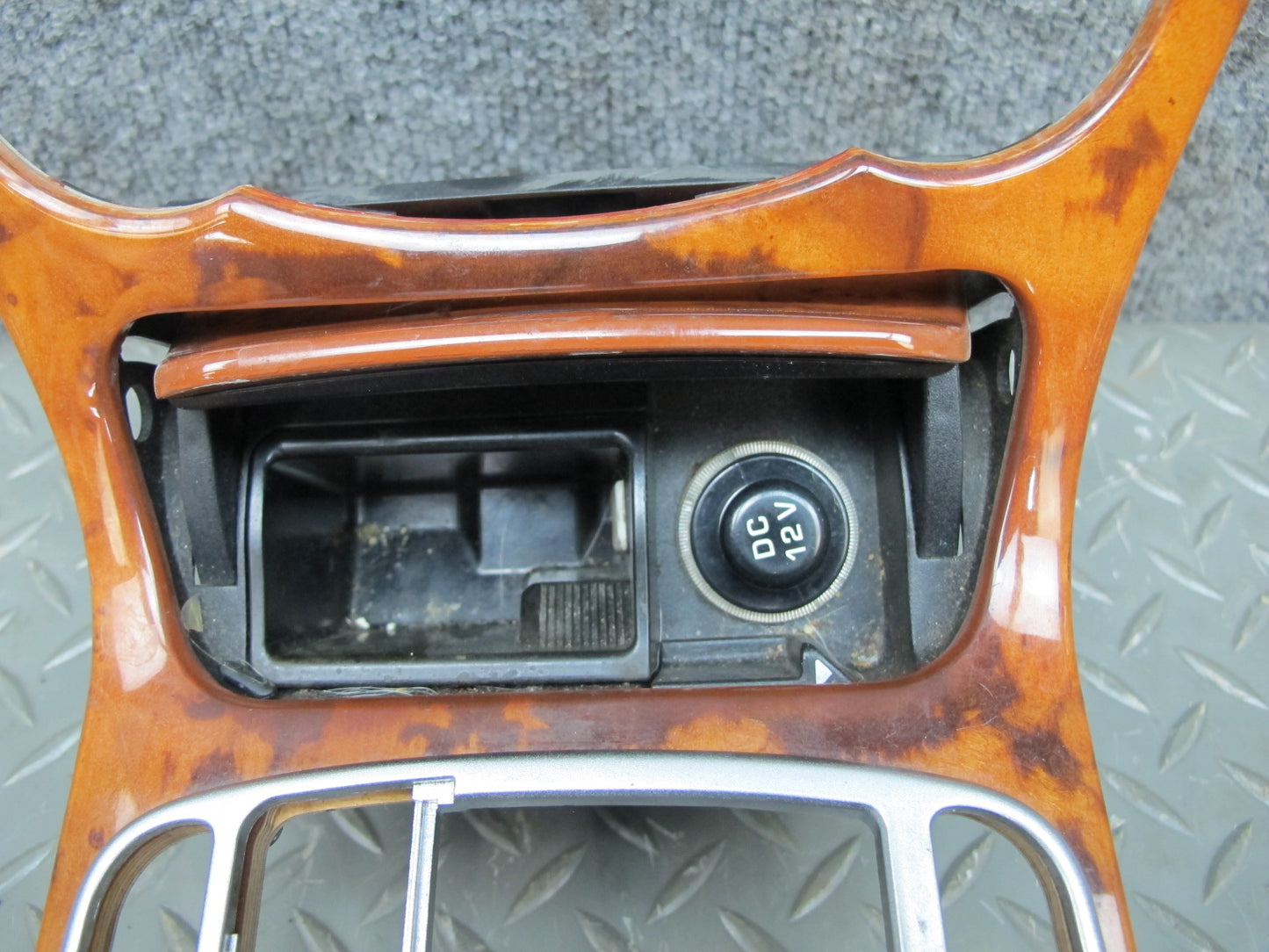 03-05 Mercedes R230 Dash Center Console Door Wood Trim Bezel Panel Set OEM