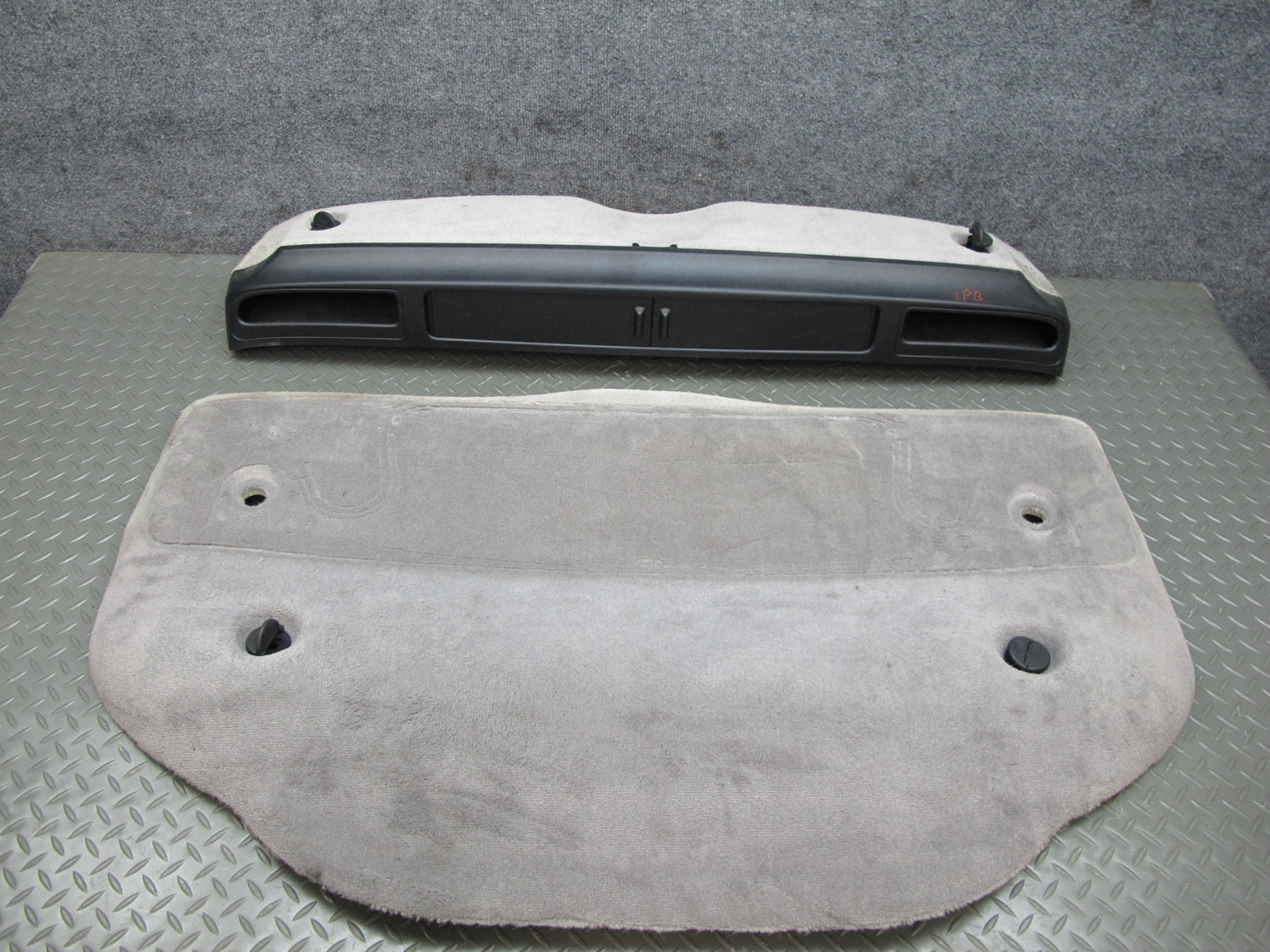 99-02 Porsche Boxster 986 Rear Storage Compartment Upper Engine Panel Carpet Set