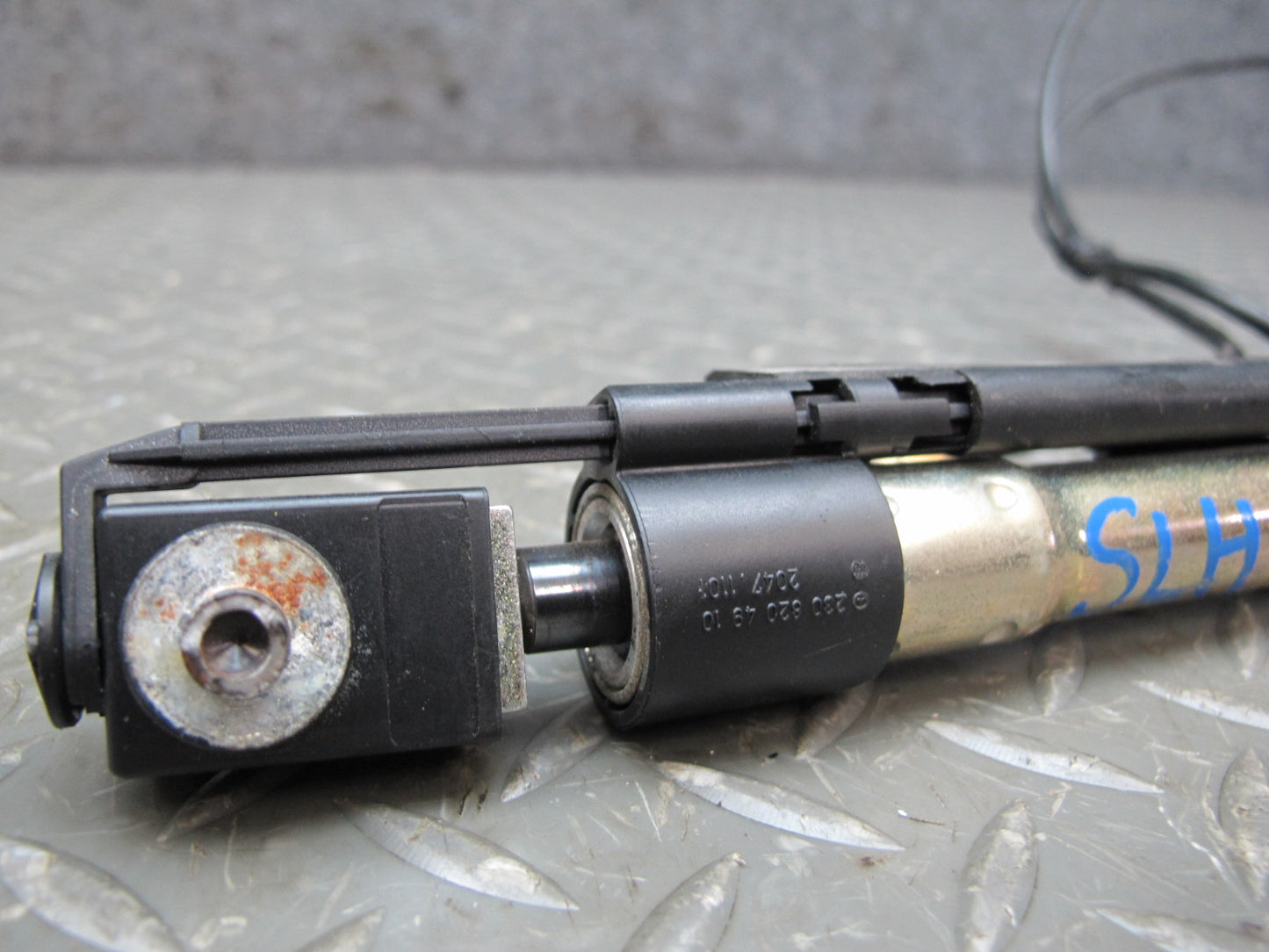 03-12 Mercedes R230 SL Convertible Rear Left Trunk Lift Cylinder w Cable OEM