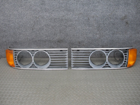83-87 BMW E24 6-SERIES Set of 2 Front Left & Right Headlight Trim Grille OEM