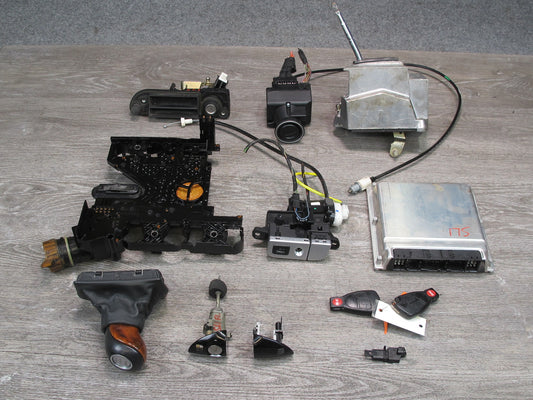 04-06 Mercedes R230 SL600 AT ECU Shifter Conductor Plate Ignition Lock KEY Set