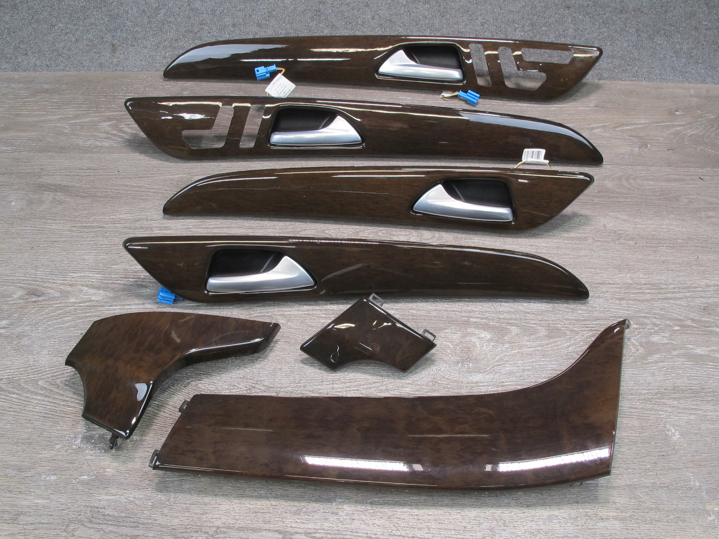 12-15 Mercedes W166 Ml-class 7pcs Dash Door Trim Set Eucalyptus Wood OEM