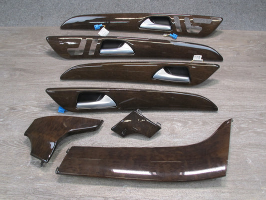 12-15 Mercedes W166 Ml-class 7pcs Dash Door Trim Set Eucalyptus Wood OEM