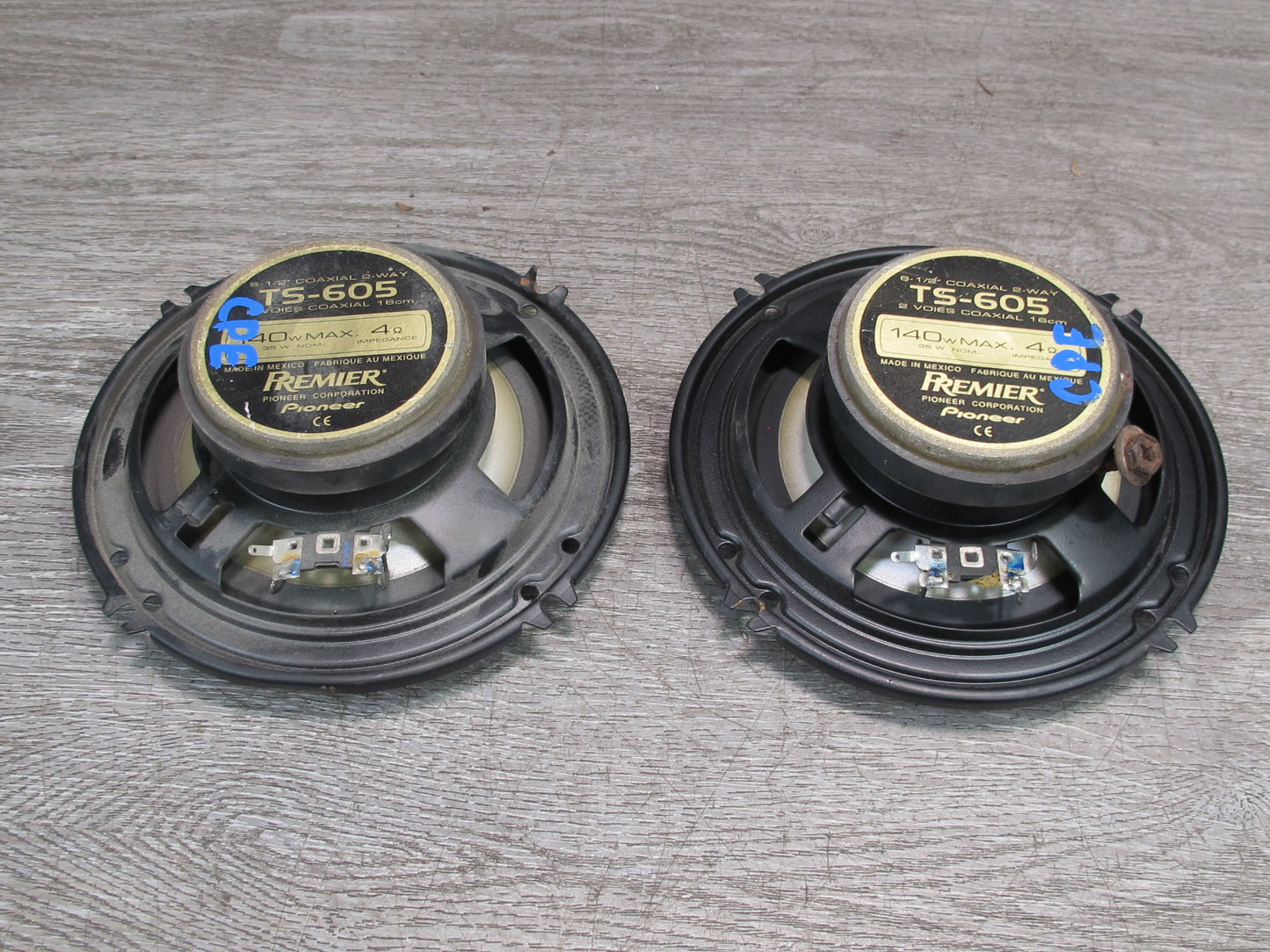 Pioneer TS-605 6.5" 2-WAY Coaxial Audio Speakers 140W Set of 2