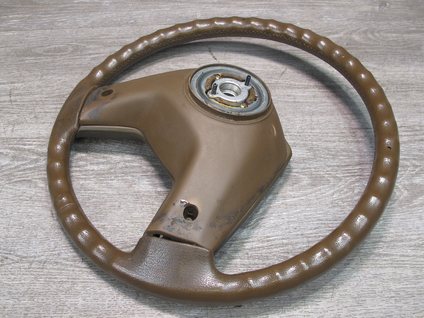 79-83 Datsun Nissan 280ZX S130 2-SPOKE Steering w Horn Pad Button Brown OEM