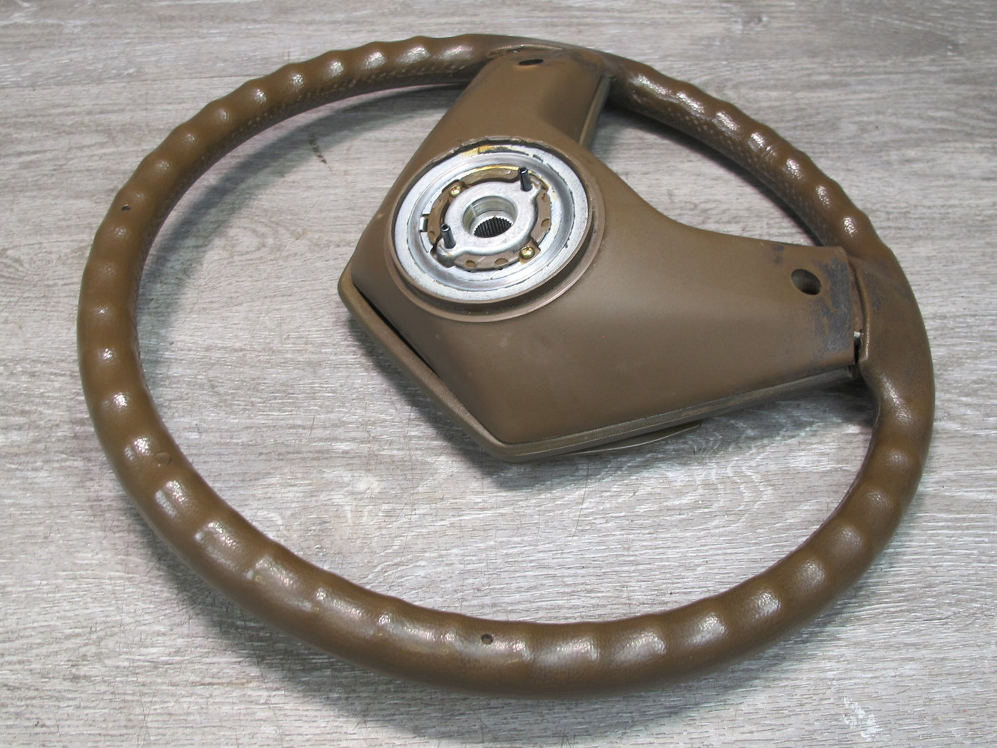 79-83 Datsun Nissan 280ZX S130 2-SPOKE Steering w Horn Pad Button Brown OEM