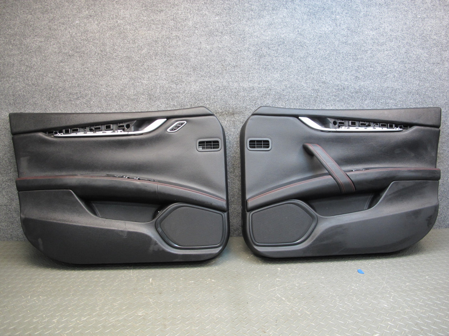 14-17 Maserati Ghibli M157 Set of 2 Front Door Interior Trim Cover Panel OEM