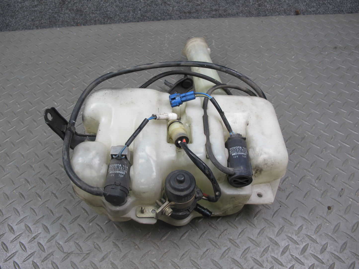 86-88 Toyota Supra MK3 Windshield Washer Fluid Reservoir Tank w Pump OEM