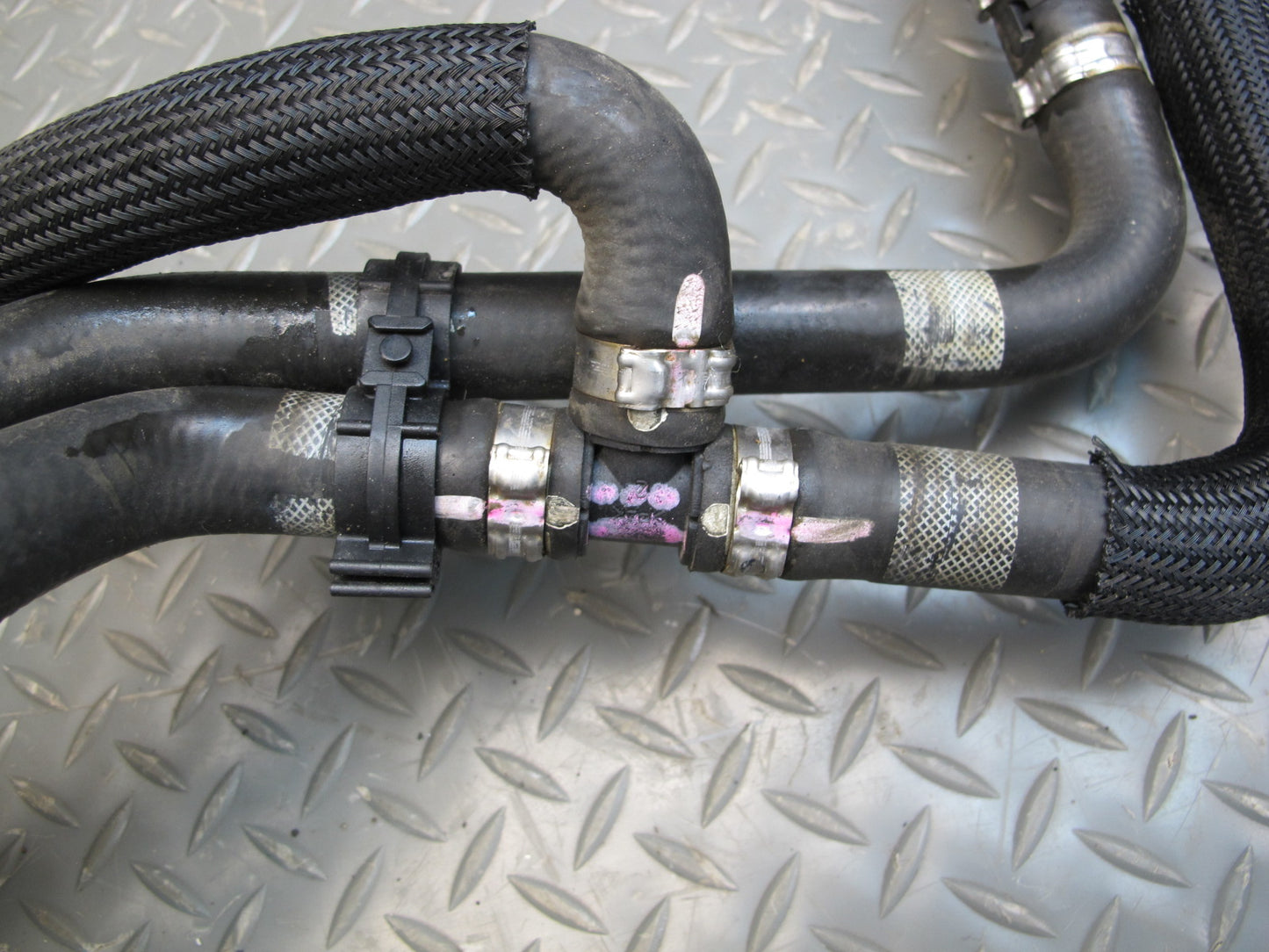 14-17 Maserati Ghibli M157 SQ4 Set of 4 Engine Cooling Coolant Hose Pipe OEM