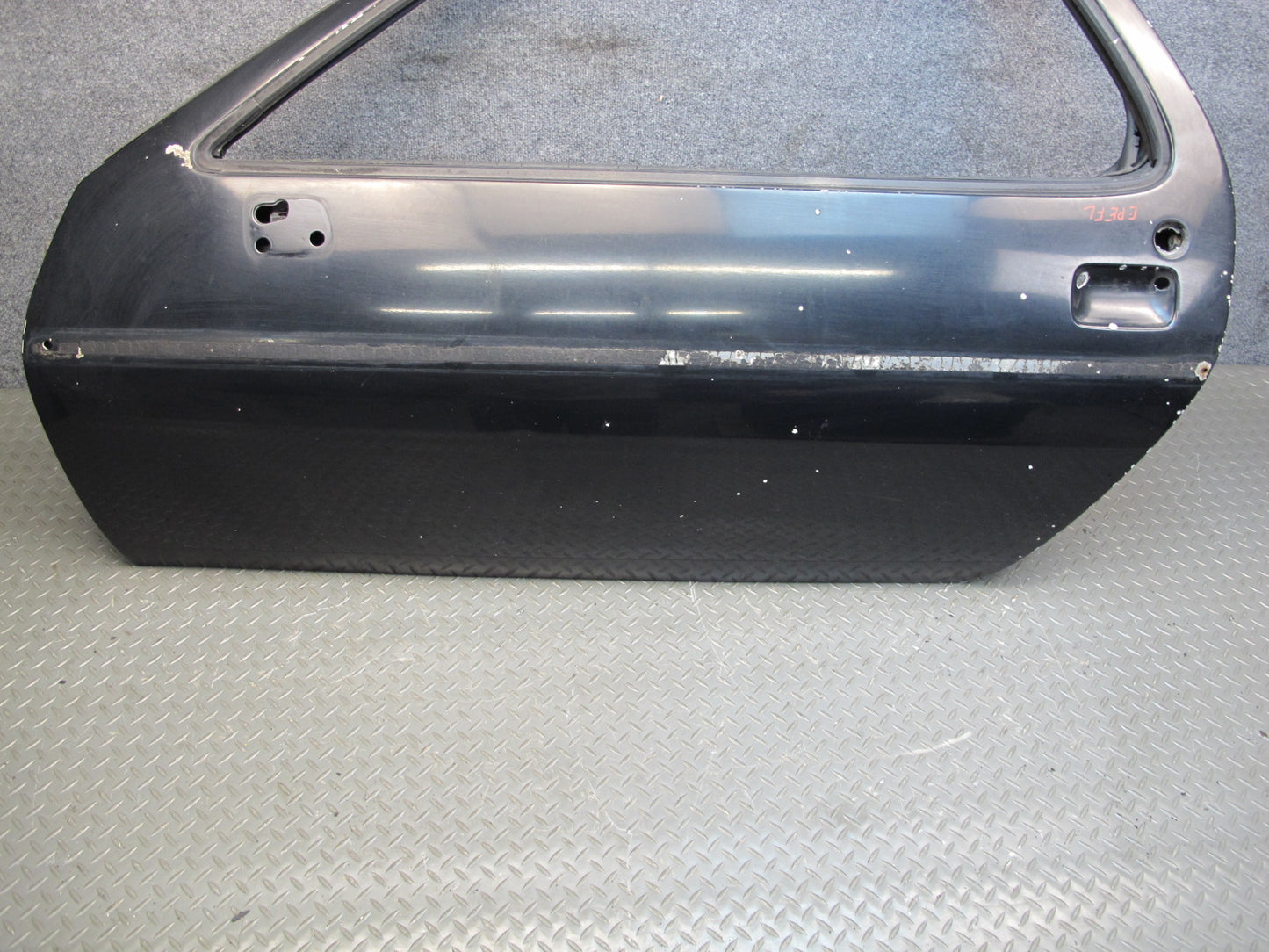 1978-1991 Porsche 928 S Front Left Driver Side Door Shell Panel Black