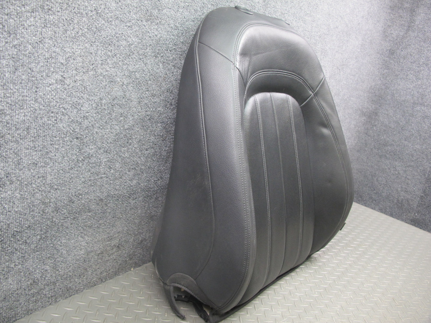 12-18 Audi 4G A7 Front Left Seat Upper Backrest Leather Cushion Black OEM